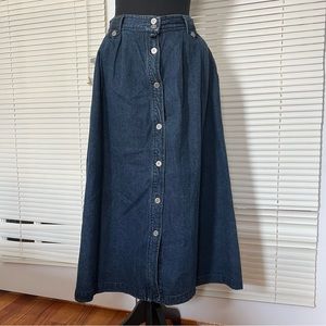 Vintage 80s 90s denim maxi skirt